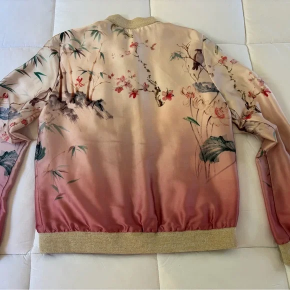 NAF NAF Silk Bomber Jacket - Picture 2 of 4